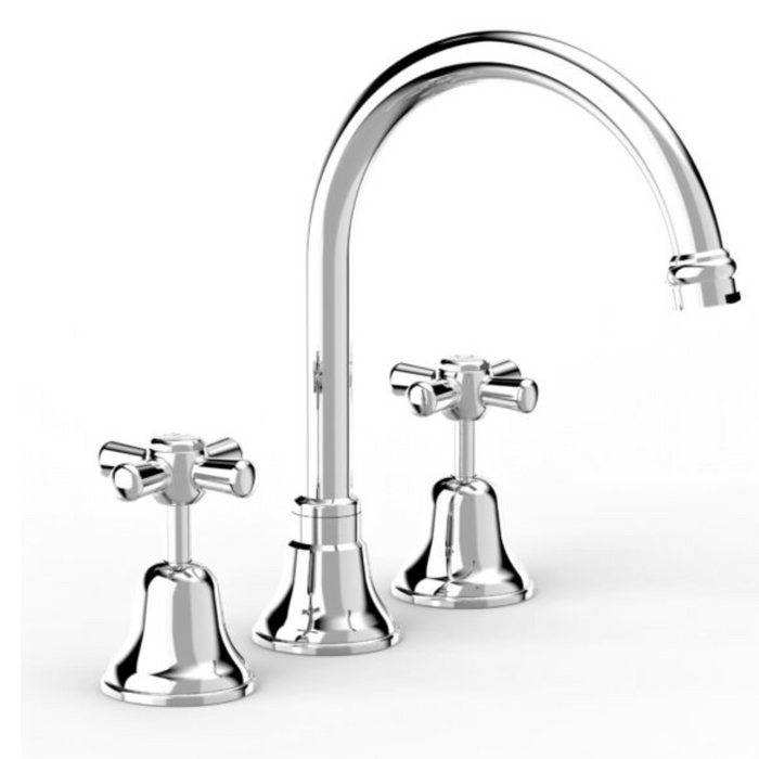 Faucet Strommen Cascade Sink Set Cross - Chrome