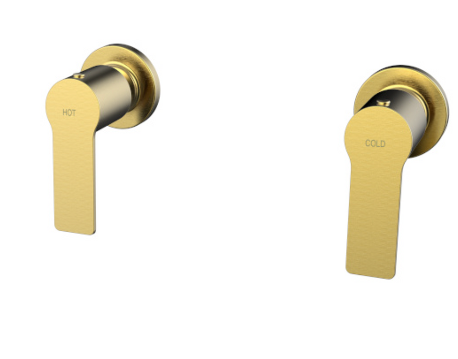 Millennium Akemi Wall Taps - Modern Brass