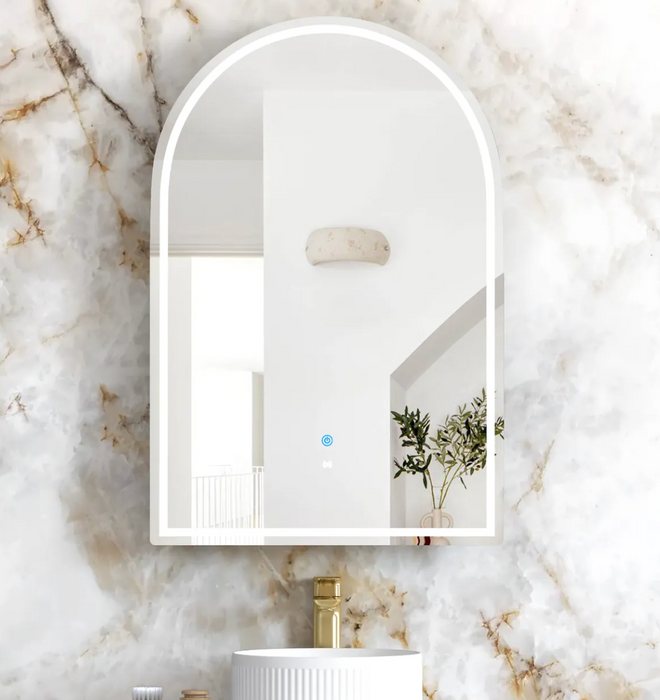 Otti Archie LED Shaving Cabinet - Matte White  - 900mm x 600mm