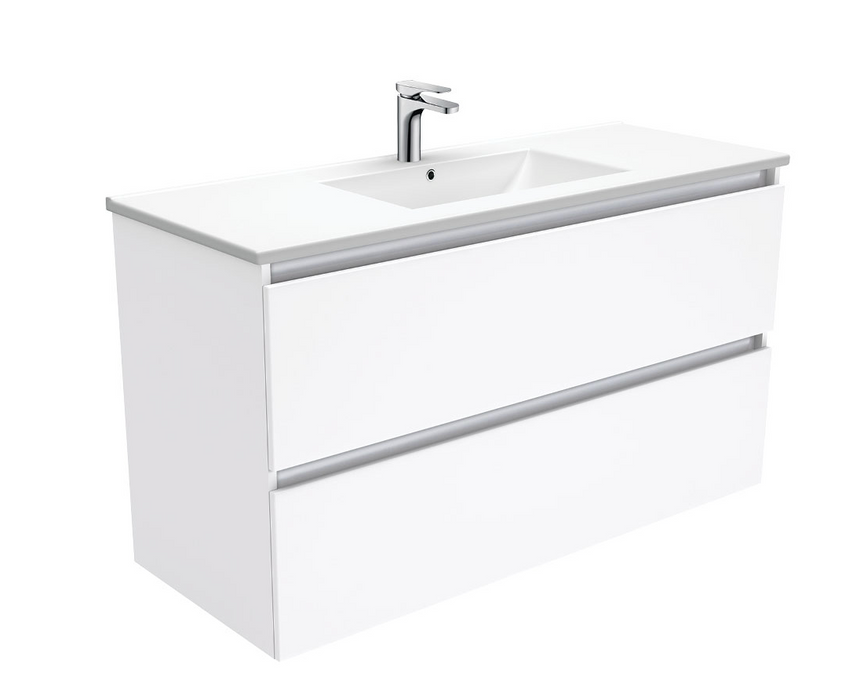 Fienza Dolce Quest Wall Hung Vanity Gloss White - 1200mm