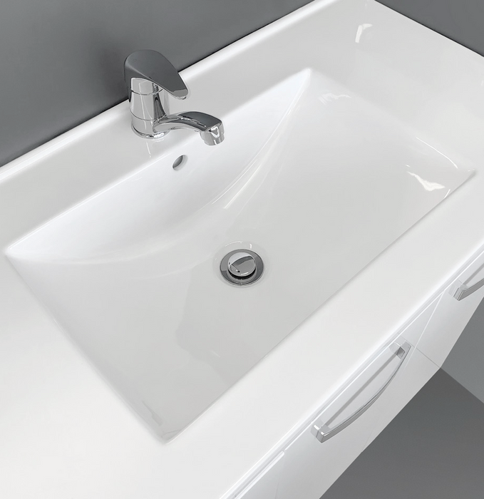 Fienza Dolce Quest Wall Hung Vanity Gloss White - 1200mm