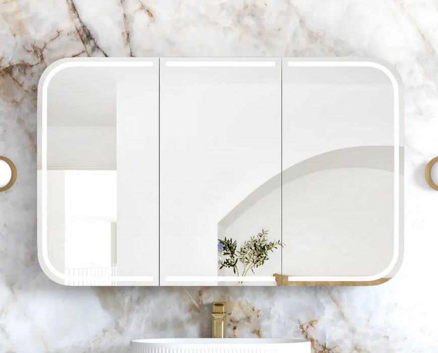 Otti Newport LED Shaving Cabinet - Matte White  - 1200mm x 750mm