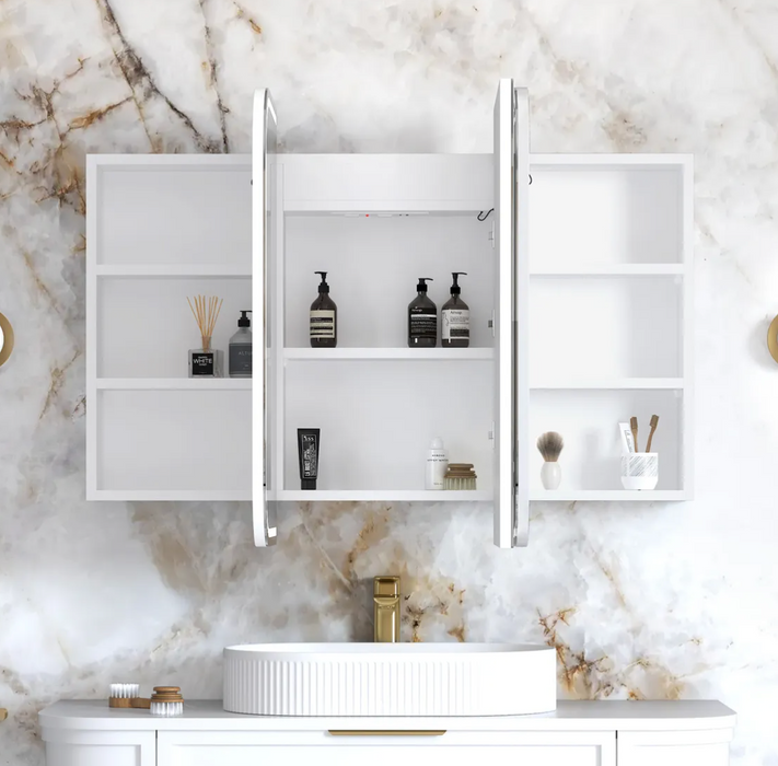 Otti Newport LED Shaving Cabinet - Matte White  - 1200mm x 750mm