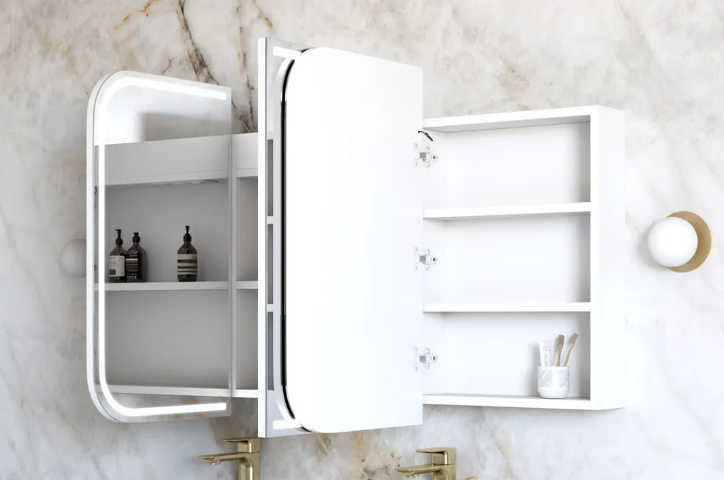 Otti Newport LED Shaving Cabinet - Matte White  - 1500mm x 750mm