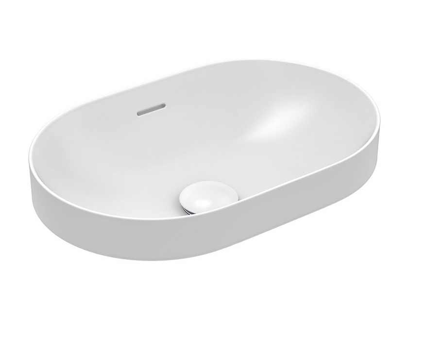 Fienza Aluca Pill Semi-Inset Basin -  Matte White