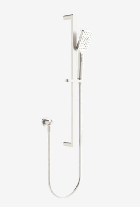 Nero Bianca Shower Rail - Brushed Nickel