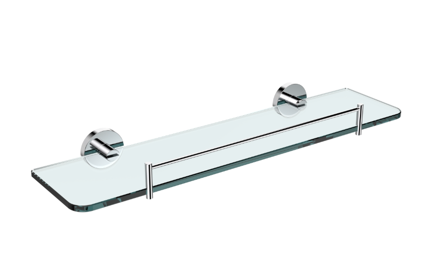 Fienza Michelle Glass Shelf - 330mm - Chrome
