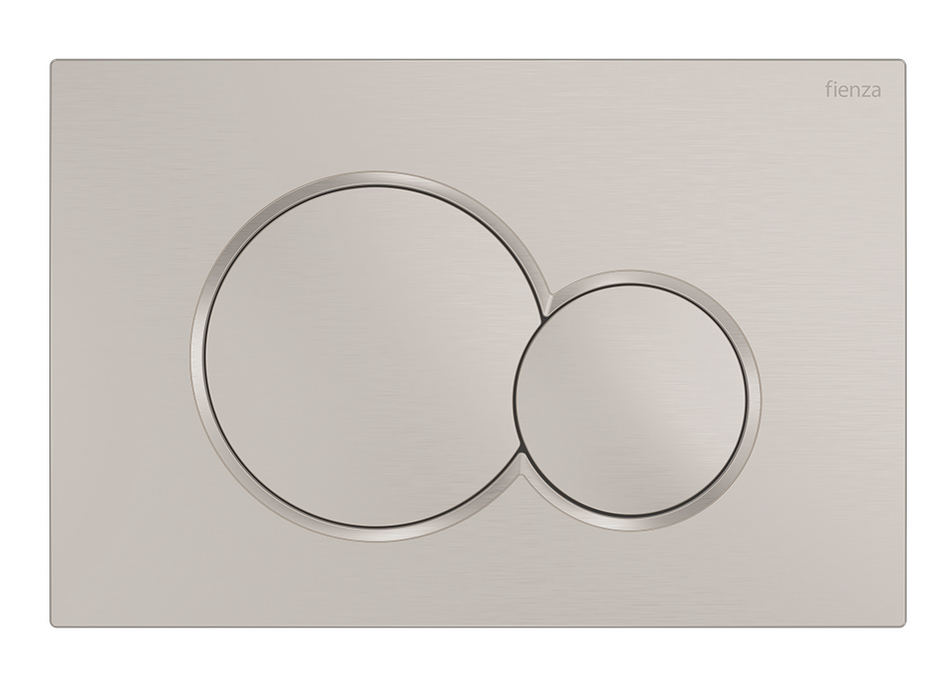 Fienza Sigma Round Button Flush Plate - Brushed Nickel