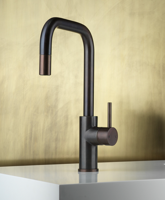 Faucet Strommen  Pegasi M Sink Mixer Square Pull Out - Antique Brass Medium