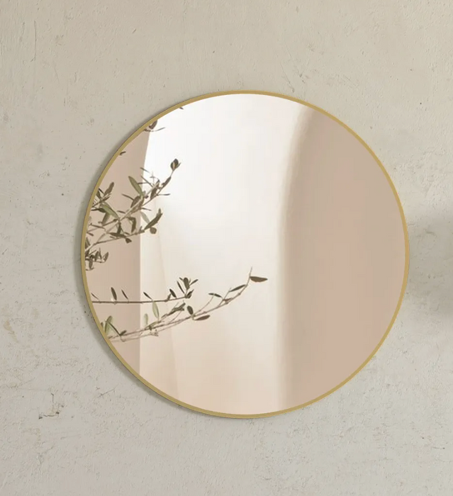 Otti London 700mm Metal Frame Tuffi Mirror - Brushed Gold
