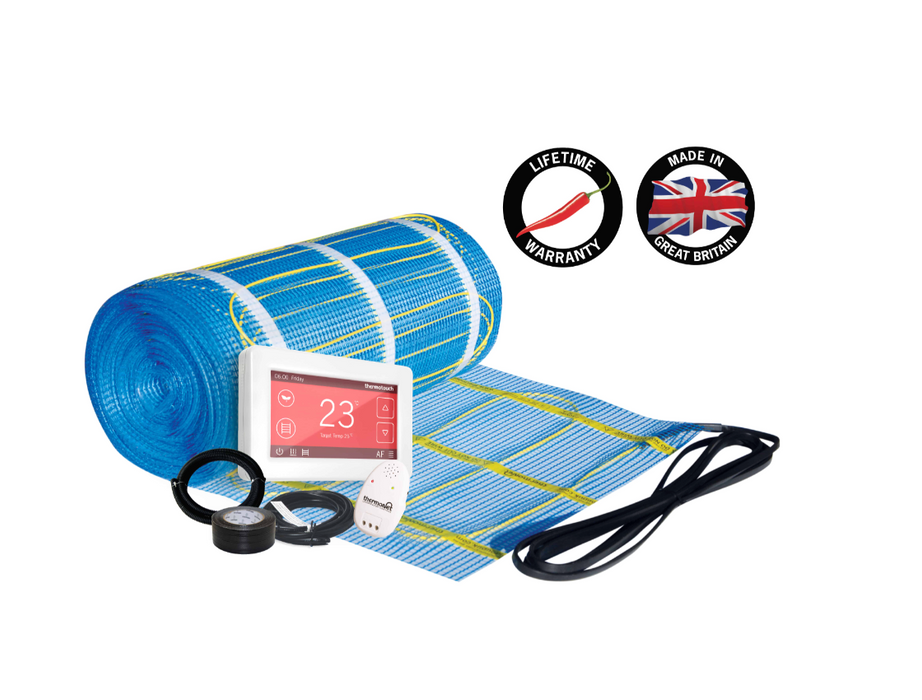 Thermogroup Thermonet 200W/m² In Screed and Bathroom Heating Kit 6 x 0.5m (3M2) – White Dual Controller