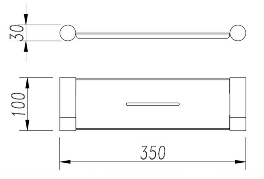 Millennium Finesa Shower Shelf 350mm- Rosa