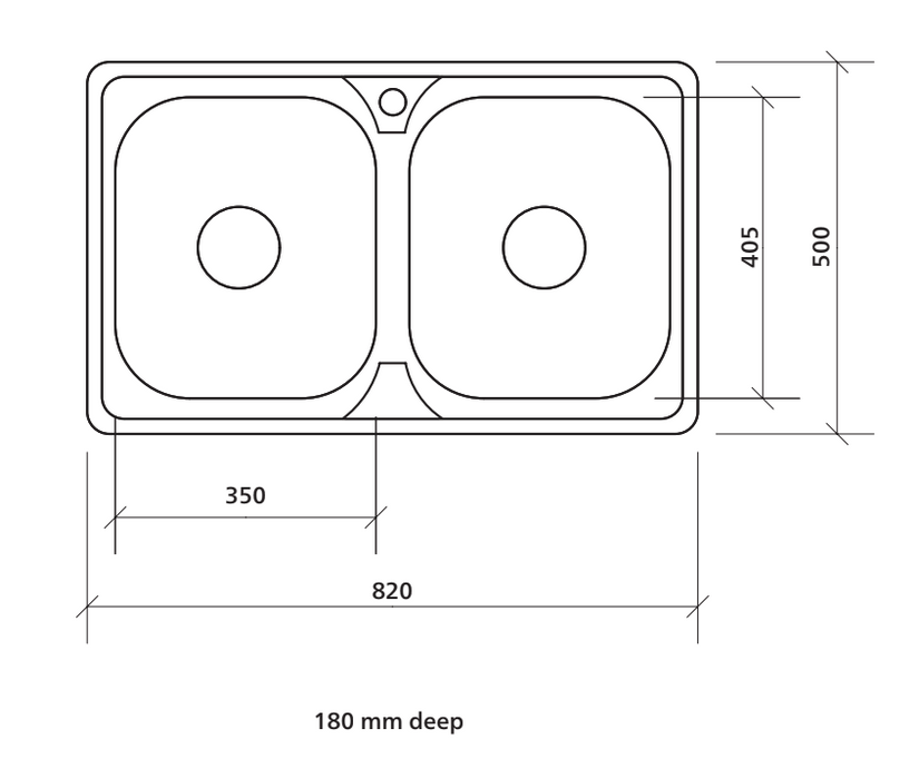 Seima Foundation Acero 005 1 taphole Sink- Stainless Steel