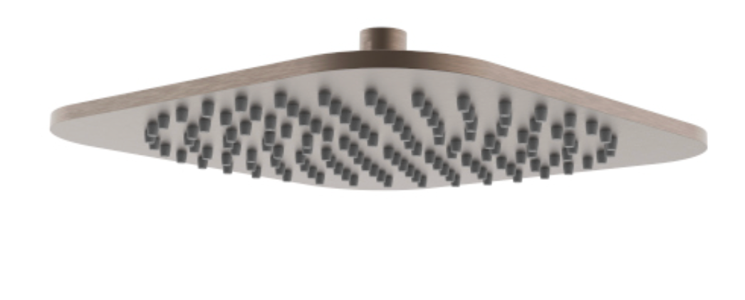Millennium Jenex Soft Square 250mm Overhead Shower - Rosa