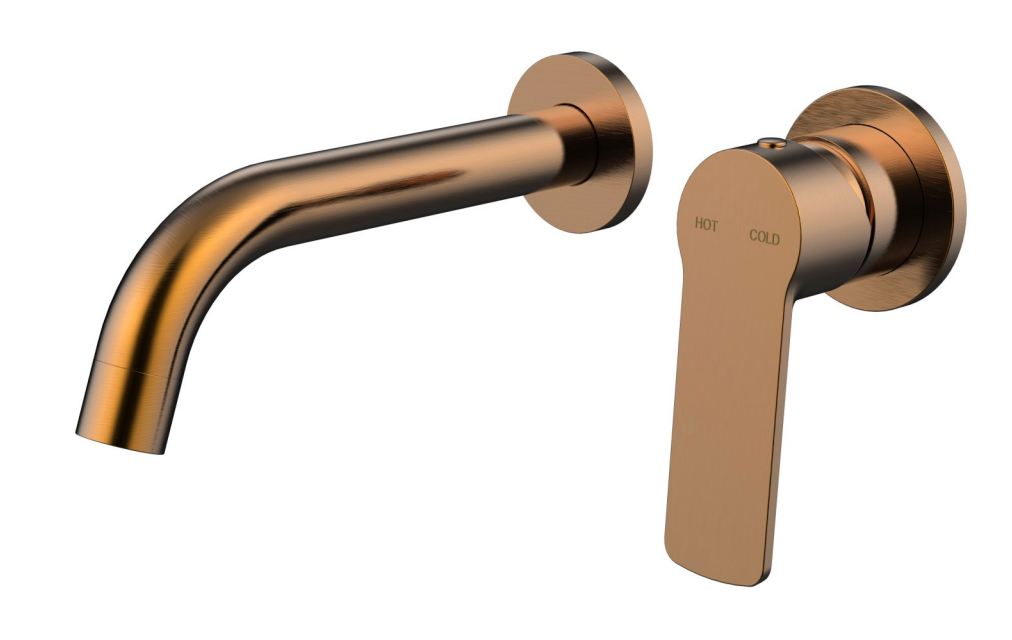 Millennium Cioso Wall Basin Mixer W/Akemi Handle -  Rosa