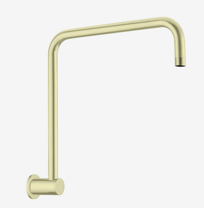 Nero Round Swivel Shower Arm - Brushed Gold