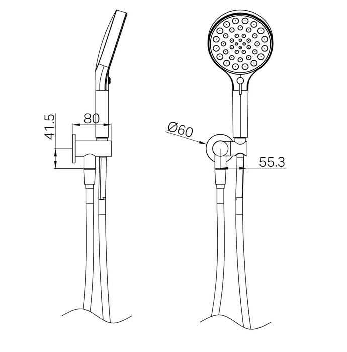 Nero Serenity Hand Held Shower - Gun Metal