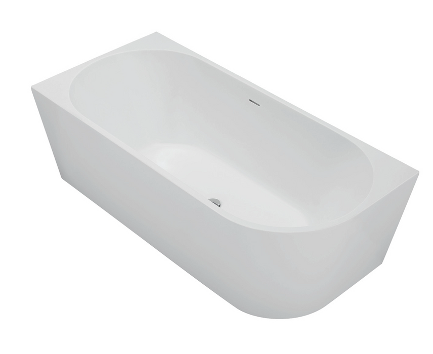 Fienza Isabella Acrylic Corner Bath - 1700mm - Right Hand - Matte White