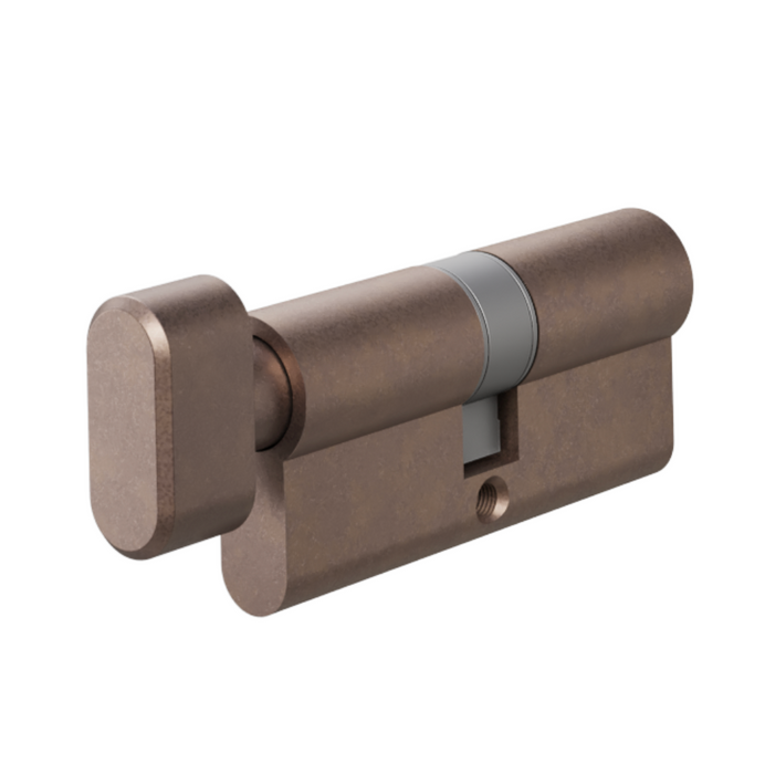 ABI Euro Cylinder Single (Key/Turn) 70mm - Antique Bronze