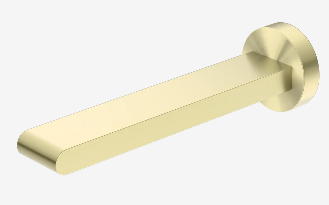 Nero Bianca Fixed Bath Spout Only 200mm - Brushed Gold