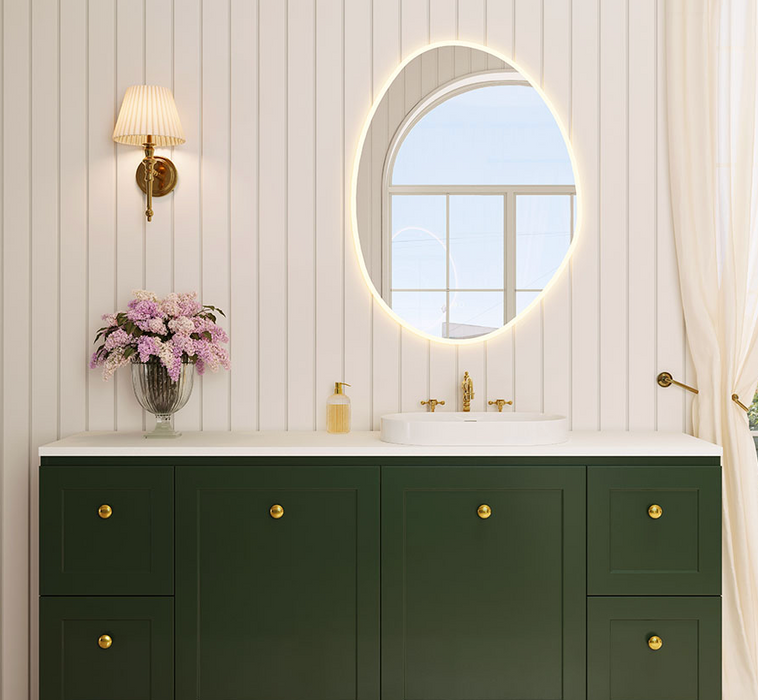 Fienza Pebble Asymmetrical LED Mirror -  700mm x 920mm
