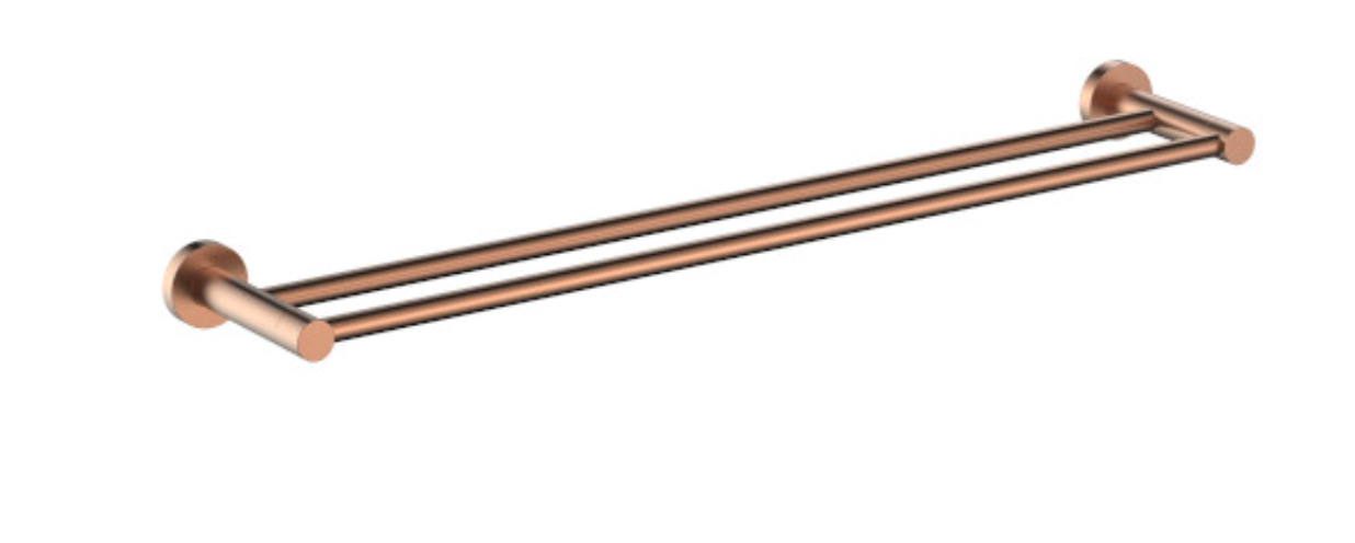 Millennium Cioso 600mm Double Towel Rail - Rosa