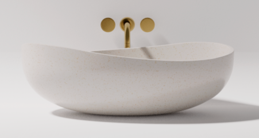 Pietra Bianca Onda Above Counter Basin- Medium
