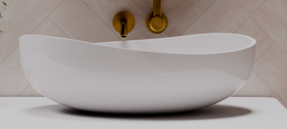 Pietra Bianca Onda Above Counter Basin- Medium