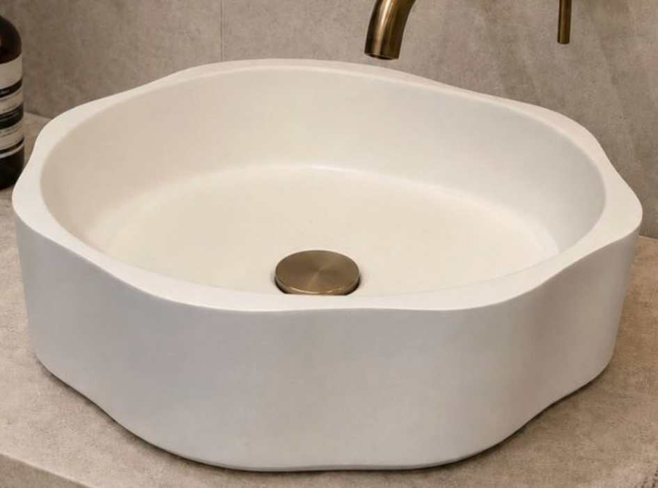 Pietra Bianca Flora Above Counter Basin