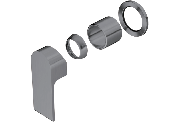 Nero Bianca Shower Mixer 60mm Plate Trim Kits Only - Gun Metal