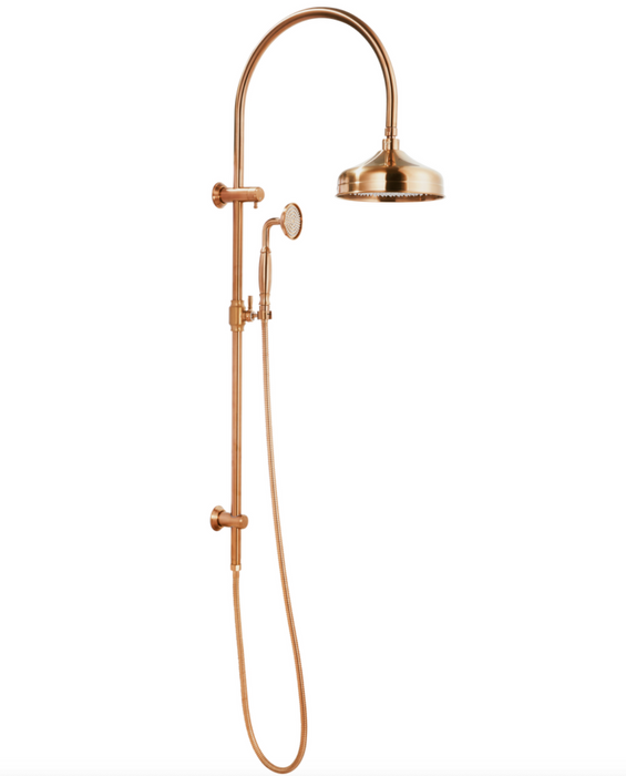 ABI Kingsley Shower Rail Set - Brushed Copper