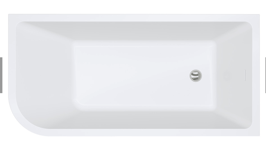 Fienza Hustle Left-Hand Acrylic Bath with overflow- 1500 mm