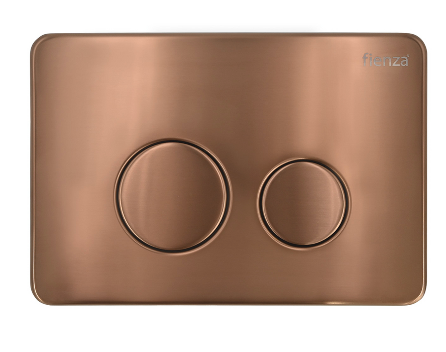 Fienza R&T Round Button Flush Plate -  Brushed Copper