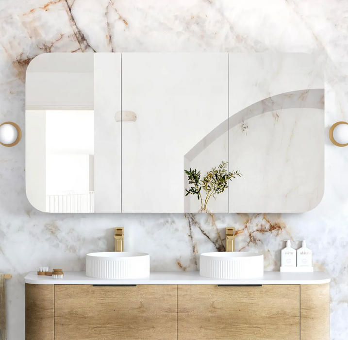 Otti Newport Shaving Cabinet - 1500mm - Natural Oak
