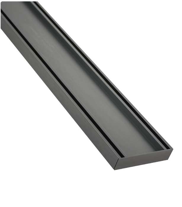 Lauxes Tile Insert Strip Drain - 21mm - 1000mm  - Gunmetal