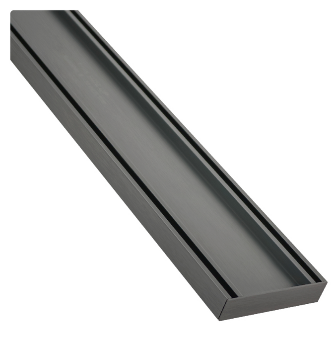 Lauxes Slimline Tile Insert 21- 3000mm- Gun Metal