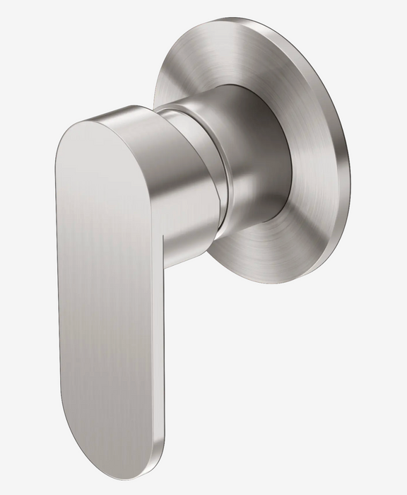 Nero Ecco Shower Mixer 80mm Round Plate- Brushed Nickel
