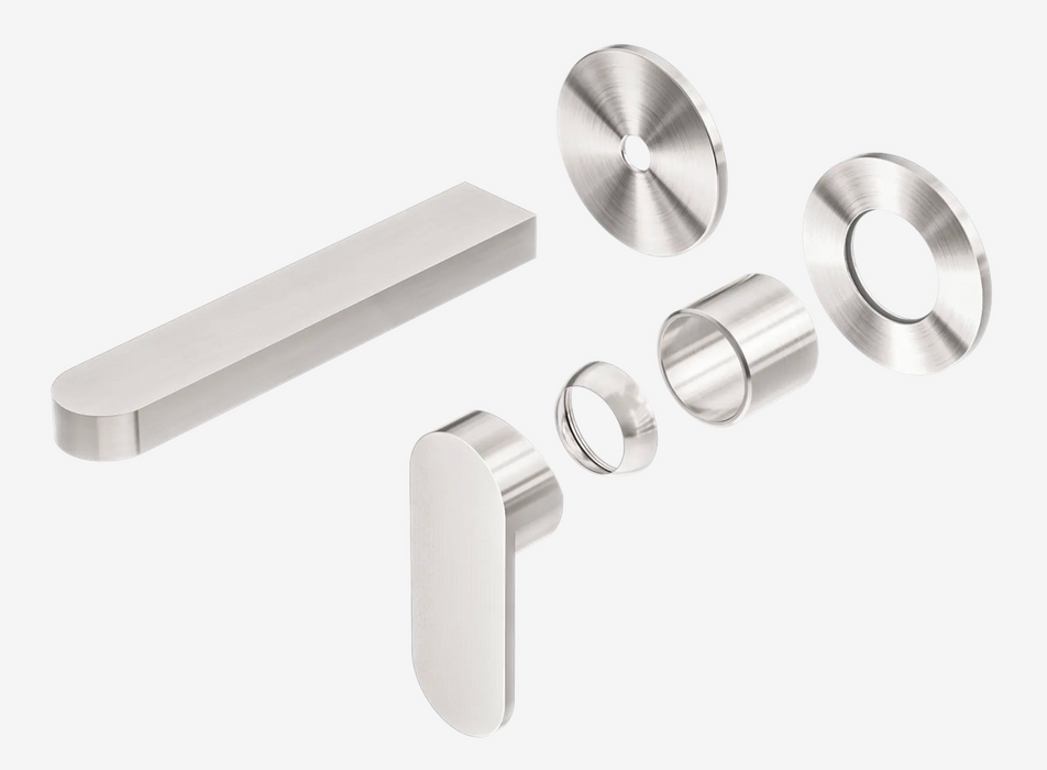 Nero Ecco Wall Basin/Bath Mixer Separate Back Plate Trim Kit Only - Brushed Nickel