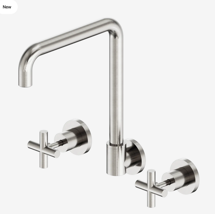 Nero X Plus Wall Kitchen Set Swivel Spout-  Brushed Nickel