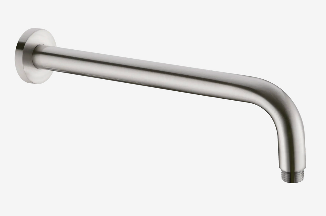 Nero Round Shower Arm 330mm Length- Brushed Nickel