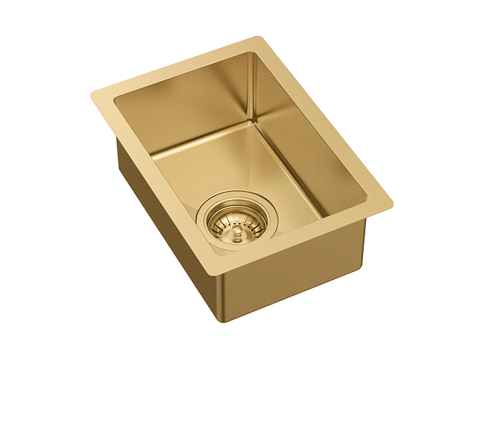 Fienza Hana 10L Single Kitchen Sink- Rugged Brass