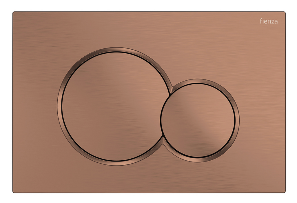 Fienza Sigma Round Button Flush Plate - Brushed Copper