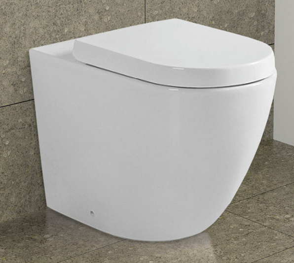 Fienza Koko Tornado Flush Wall-Faced Toilet Suite Gerberit Cistern - Gloss White