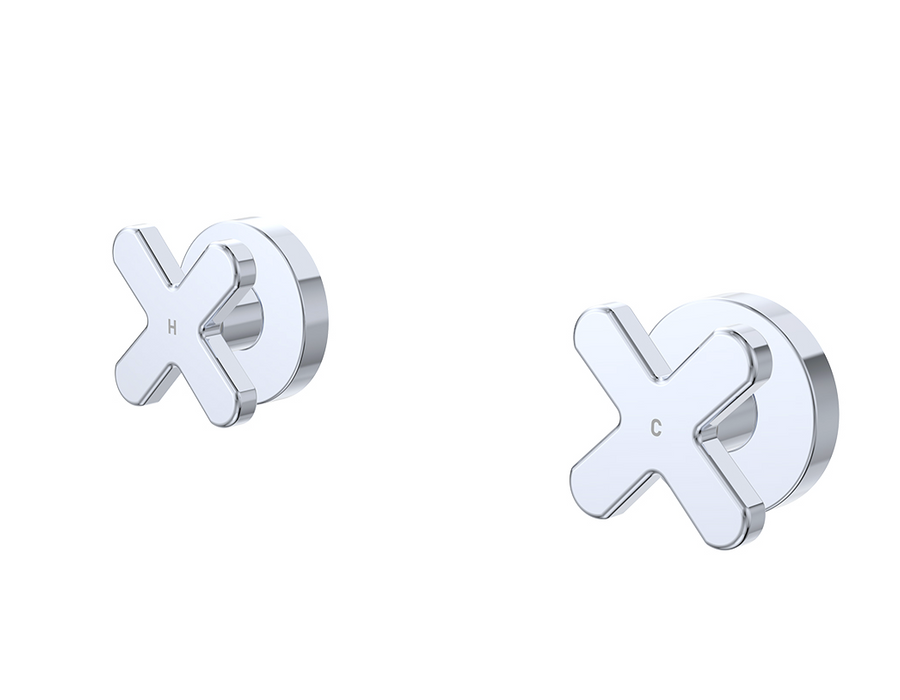 Fienza Kaya Cross Wall Taps -  Chrome