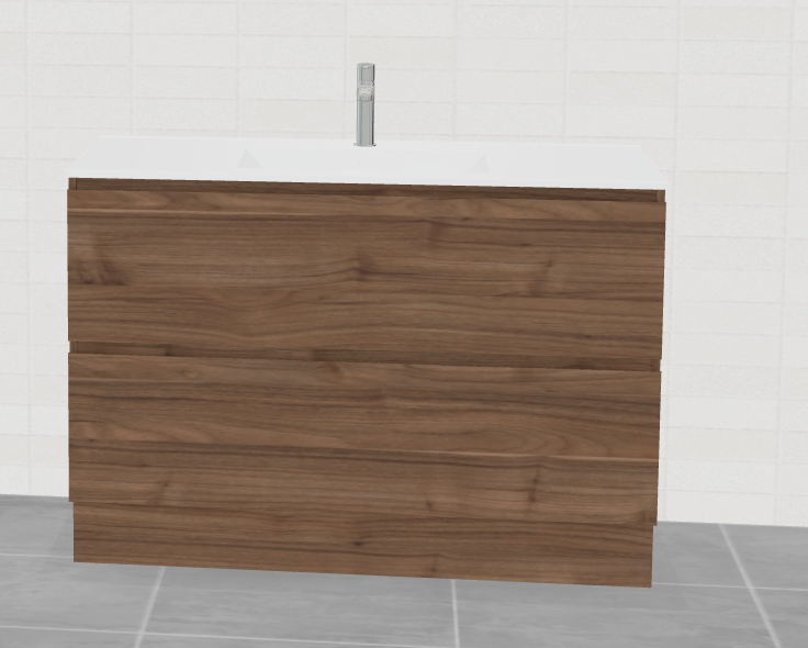 Nevada Plus Vanity - Floor Standing On Kick - Ceramic Top