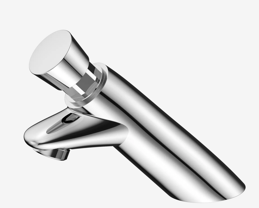 Nero SS316 Lead Free Timeflow Push Button Pillar Tap  - Chrome