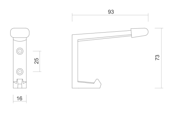 3 Monkeez Robe Hook - Stainless Steel