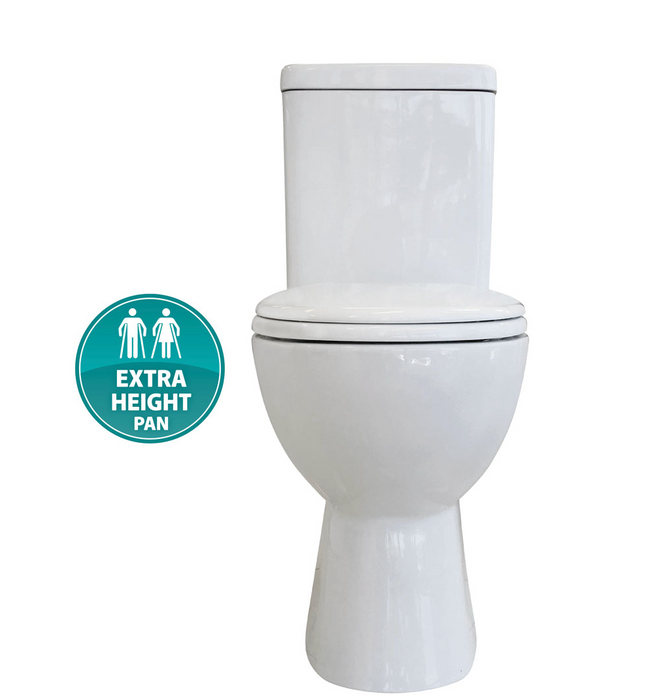 Fienza Stella Close-Coupled Toilet Suite -  Gloss White with S-Trap