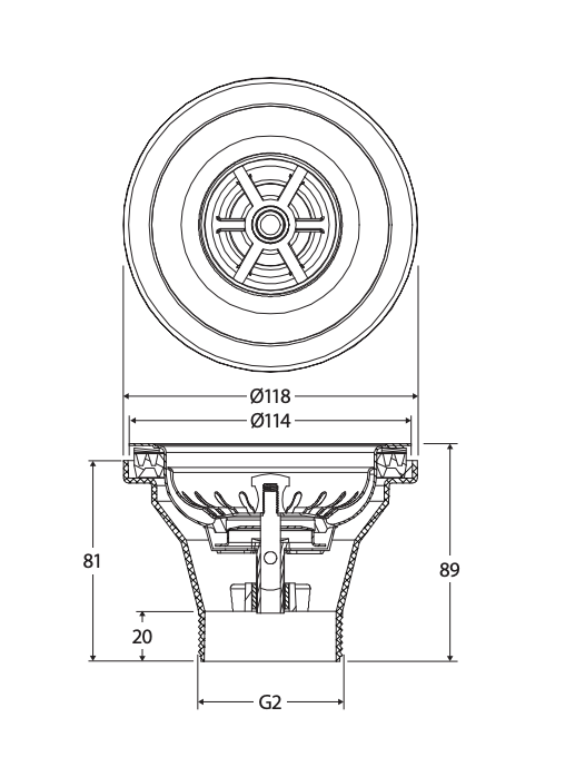 Fienza Hana Sink Basket Waste, PVD Rugged Brass
