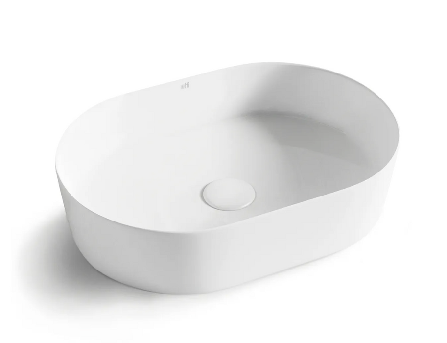 Otti Quay Oval Basin 500mm x 330mm Matte White